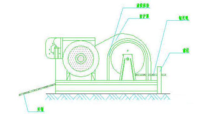 JK型快速卷揚機結(jié)構(gòu)示意圖 