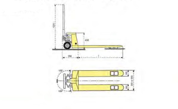 手動(dòng)液壓搬運(yùn)車尺寸圖