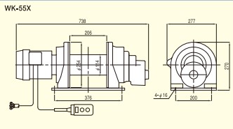 MAW型TKK低速電動(dòng)卷?yè)P(yáng)機(jī)尺寸圖一