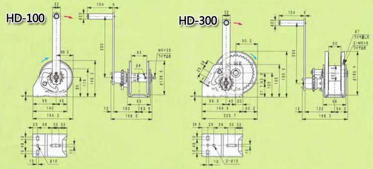 FUJI HD型手搖絞盤技術參數(shù)