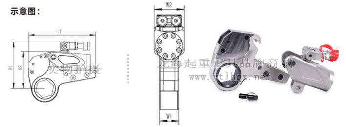 中空式液壓扳手尺寸圖