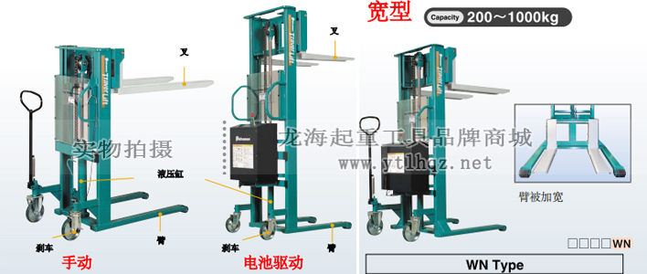 常見的物流裝卸搬運(yùn)工具有：液壓堆高車