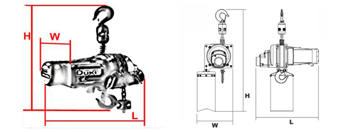 DH-500舞臺(tái)電動(dòng)葫蘆包裝參數(shù)